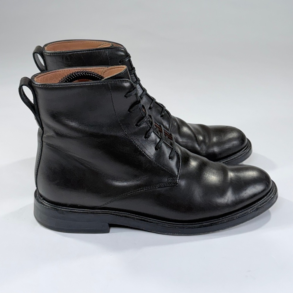 Paul Smith Combat Boot 064S Mens 39 Black Leather Lace Up Ankle Italy Designer